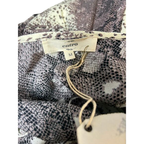 Entro Sleeveless V Neck Ruffle Leopard Romper‎ Multicolor Women's Size Medium - Picture 4 of 13